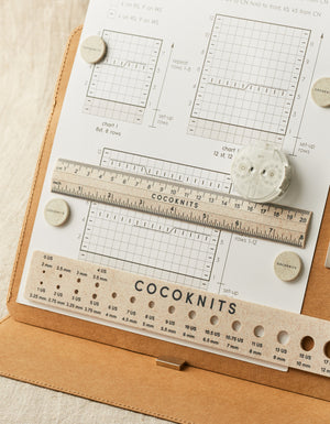 Cocoknits Makers Board ruler and gauge set
