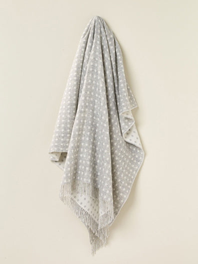 Bronte by Moon Merino Wool Throw merino wool grey spot