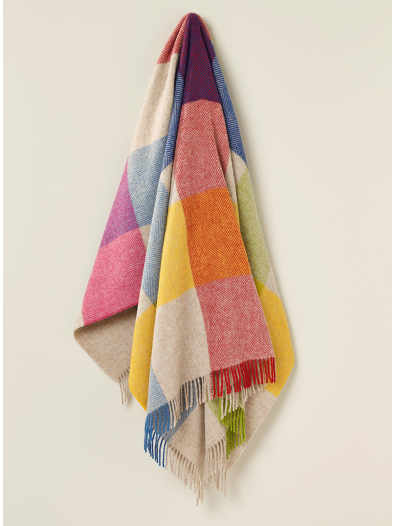 Bronte by Moon Pure New Wool Throw wool harland multi