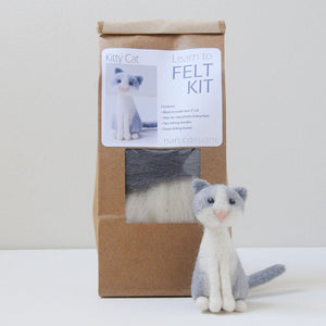 Nan C Designs Learn to Felt Kit wool kitty cat