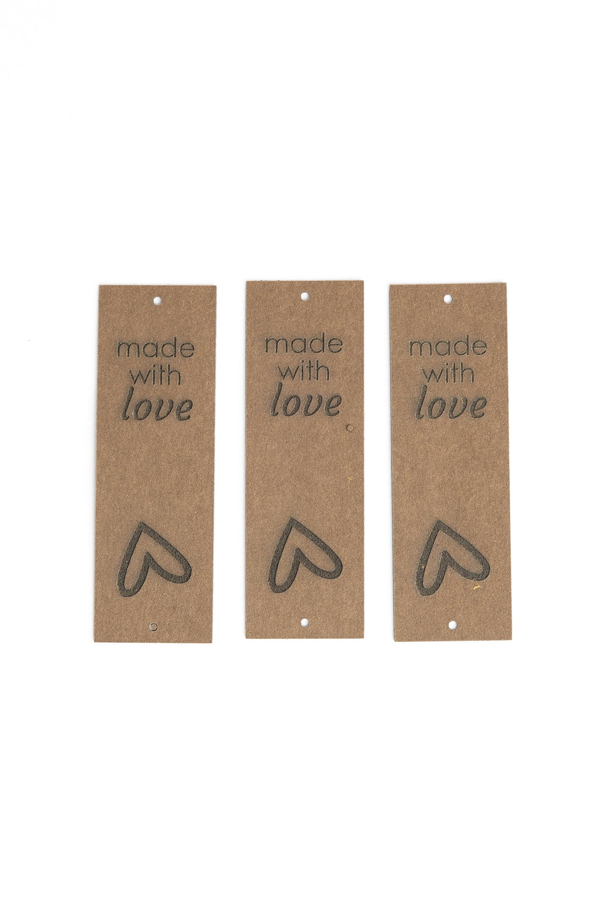 Beehive Wool Shop Fold-over Label washable paper made with love chocolate