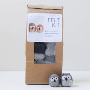 Nan C Designs Learn to Felt Kit wool little owl brothers