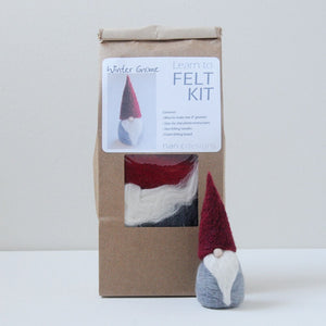 Nan C Designs Learn to Felt Kit wool winter gnome