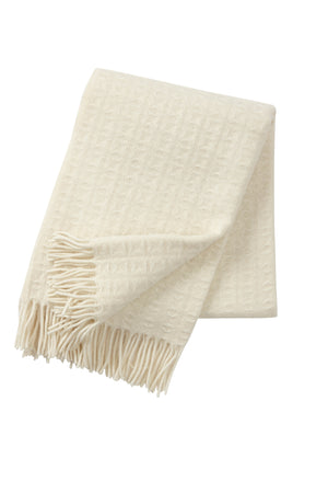 Klippan Eco Lambswool Blanket wool  throw natural white