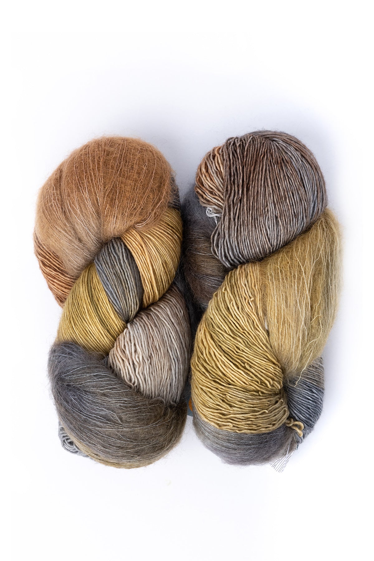 Fleece Artist Halo Bundle mohair nylon superwash merino wool pewter