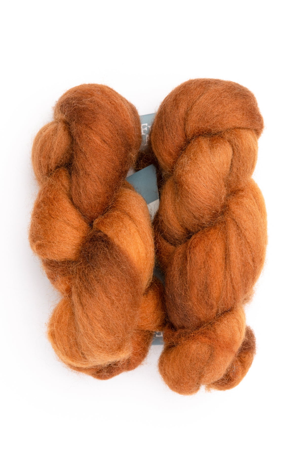 Fleece Artist Corriedale Sliver wool pumpkin
