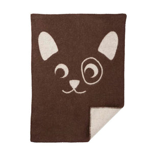 Klippan Baby Blanket eco lambswool puppy brown
