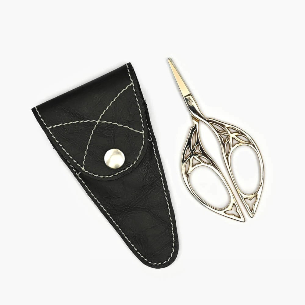 Scissor with Genuine Leather Case