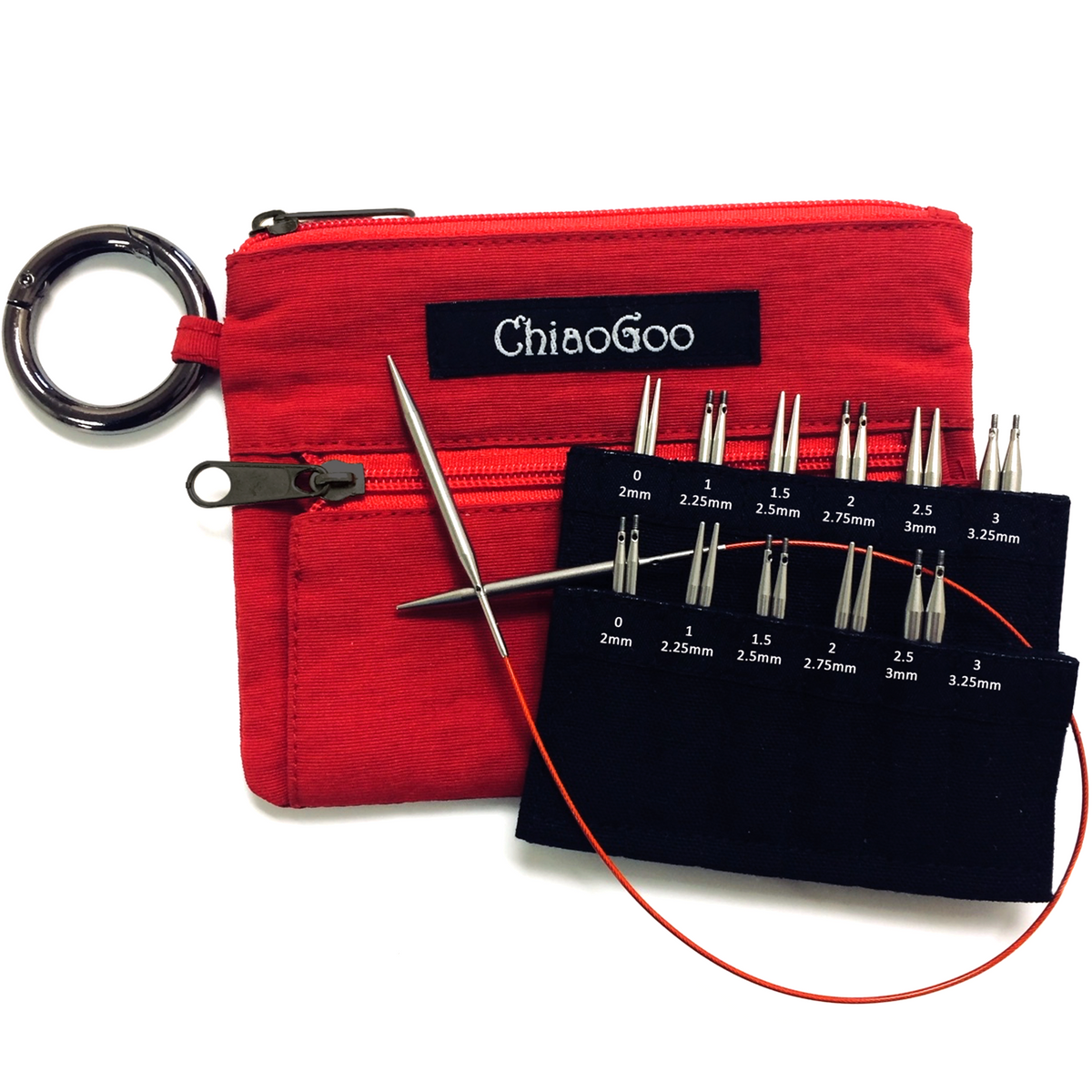 ChiaoGoo Twist Red Shorties 2mm-3.25mm (US 0-3)