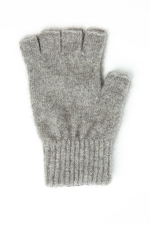 Lothlorian Fingerless Gloves possum merino nylon silver