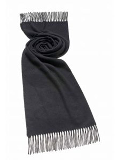 Bronte by Moon Merino Lambswool Stole merino lambswool solid dark charcoal