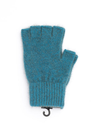 Lothlorian Fingerless Gloves possum merino nylon teal