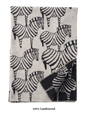 Klippan Classic Wool Blanket lambswool zebra